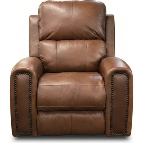 M110 Power Recliner in Bourbon Brown Top Grain Leather